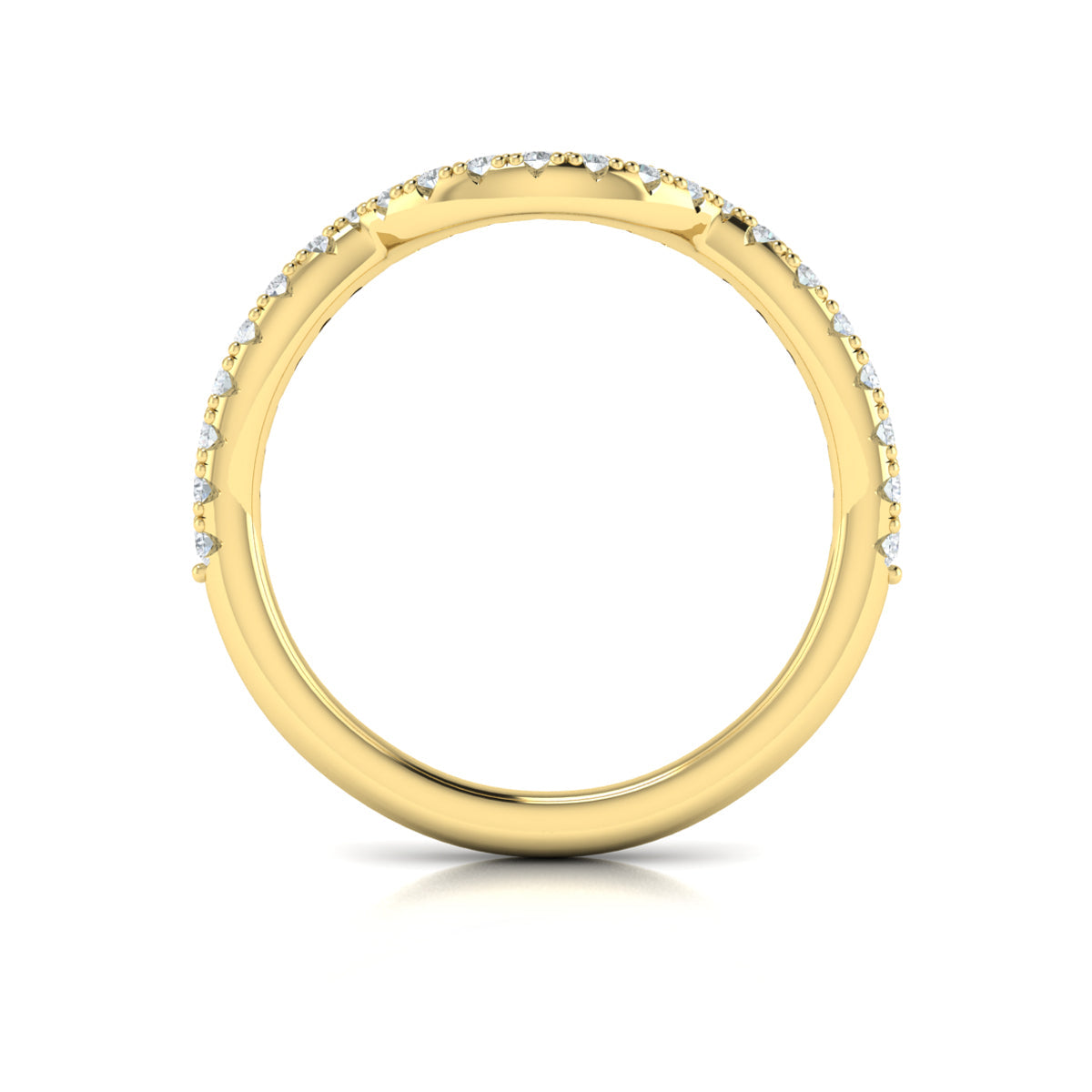 14kt Yellow Gold Womens Matching Wedding Band