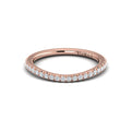 14kt Rose Gold Diamond Womens Matching Wedding Band