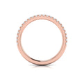 14kt Rose Gold Diamond Womens Matching Wedding Band