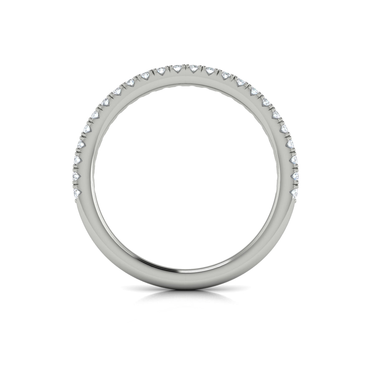 14K White Gold Diamond Matching Wedding Band