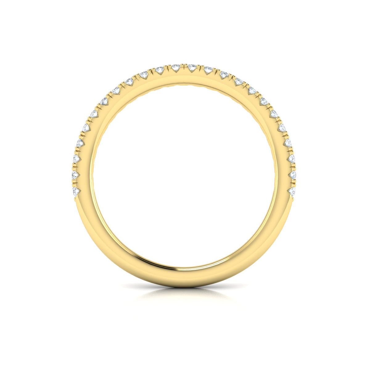14kt Yellow Gold Diamond Womens Matching Wedding Band