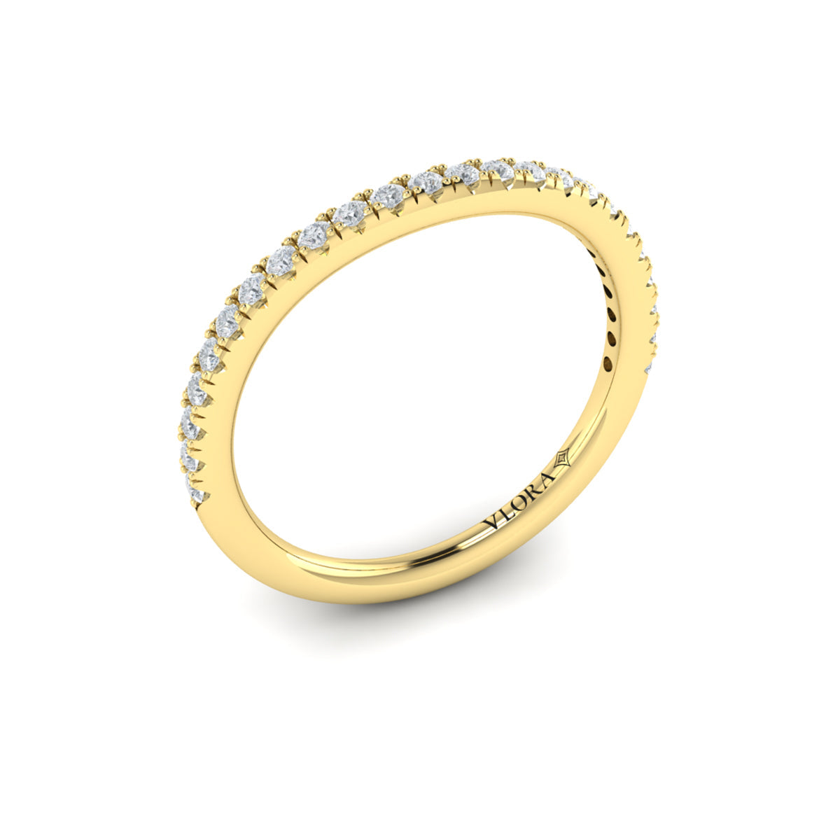 14kt Yellow Gold Diamond Womens Matching Wedding Band