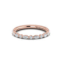 18kt Rose Gold Womens Matching Wedding Band Ring