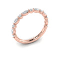 18kt Rose Gold Womens Matching Wedding Band Ring