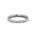 14K White Gold Diamond Womens Matching Wedding Band