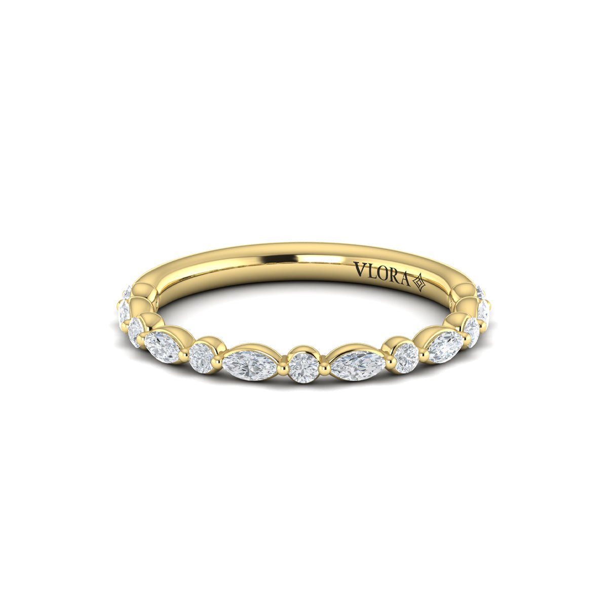 14kt Yellow Gold Womens Matching Wedding Band Ring
