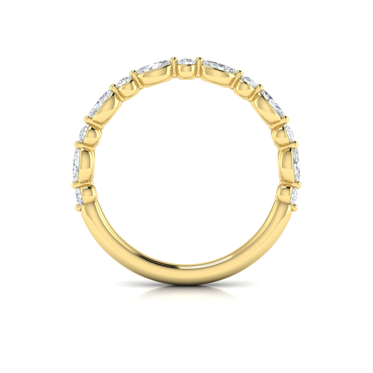 14kt Yellow Gold Womens Matching Wedding Band Ring