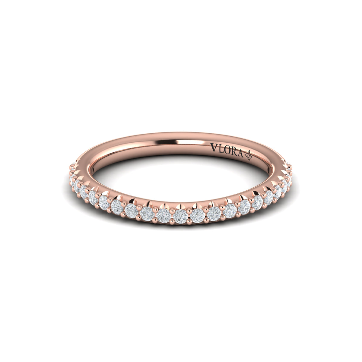 14kt Rose Gold Womens Matching Bridal Wedding Band