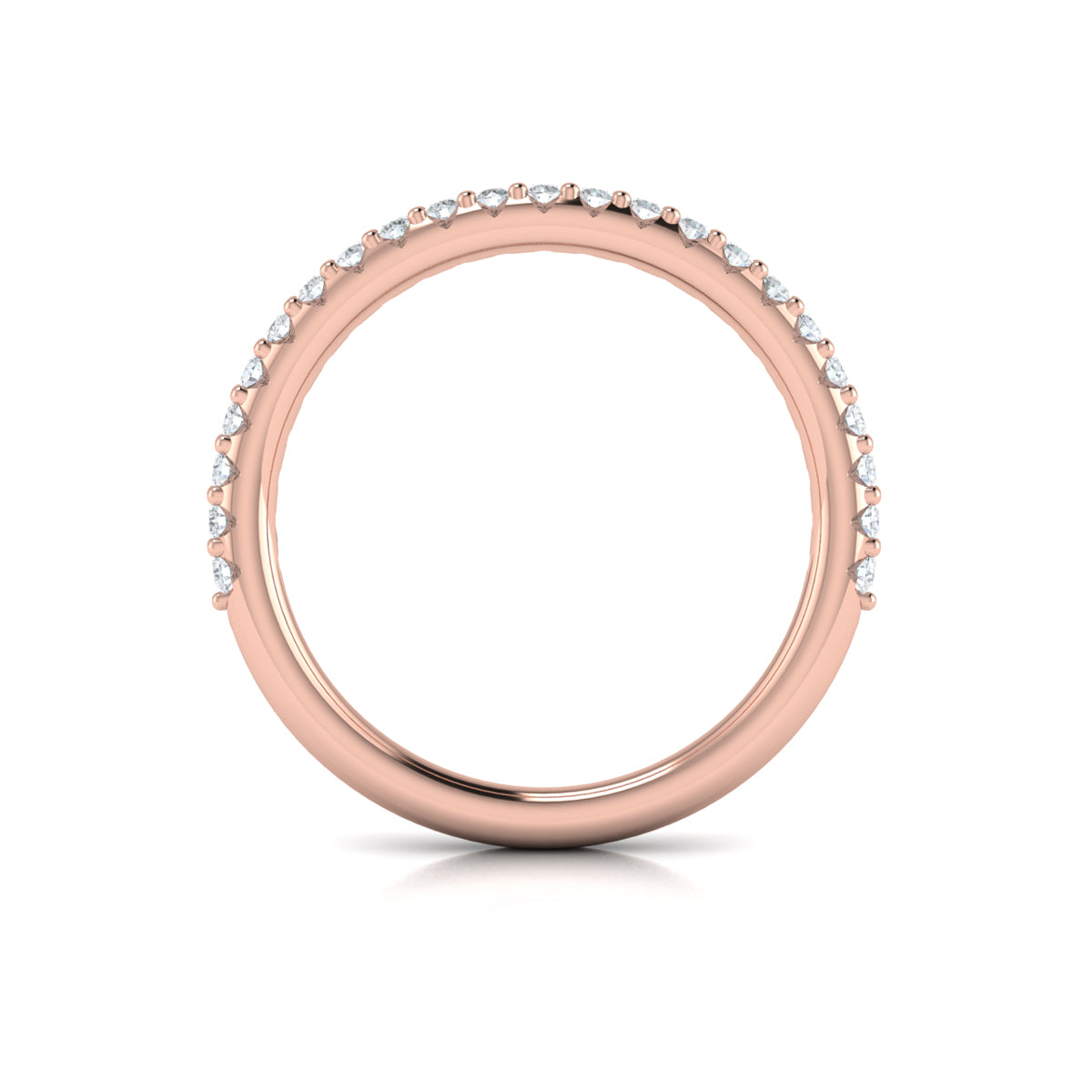 14kt Rose Gold Womens Matching Bridal Wedding Band