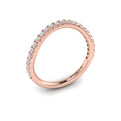 14kt Rose Gold Diamond Womens Matching Wedding Band