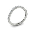 14K White Gold Diamond Womens Matching Wedding Band