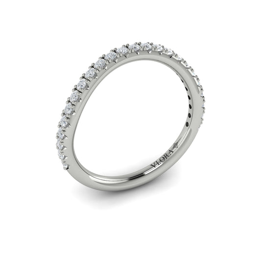 14K White Gold Diamond Womens Matching Wedding Band