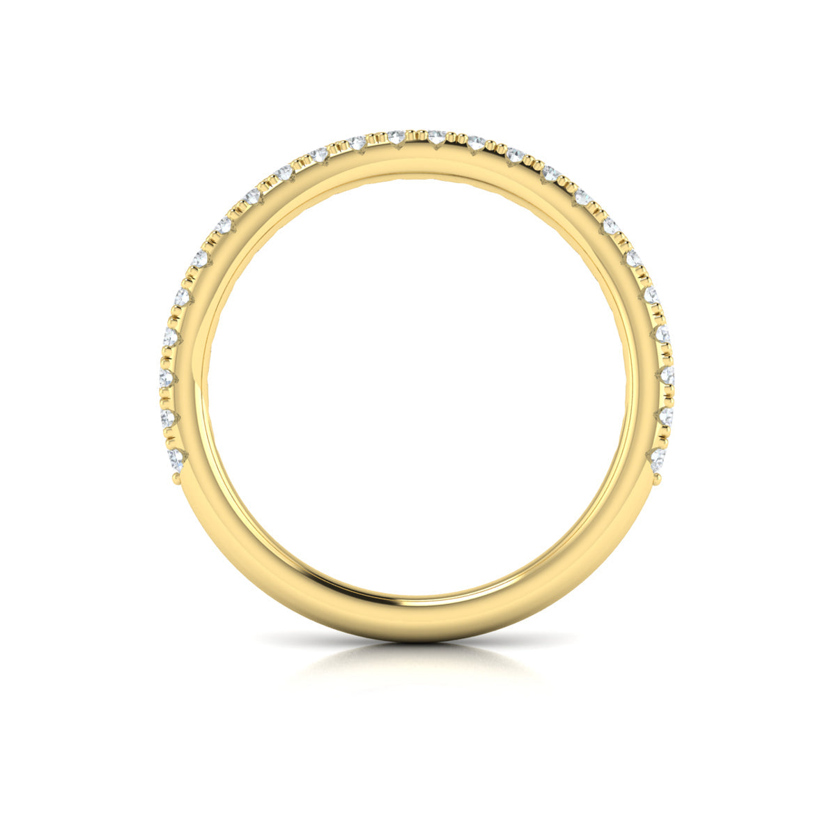 14kt Yellow Gold Diamond Womens Matching Wedding Band