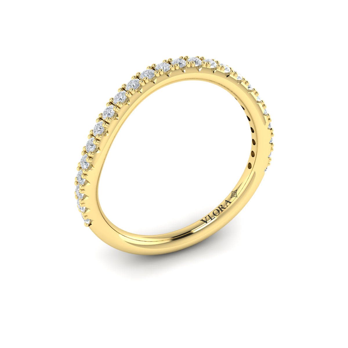 14kt Yellow Gold Diamond Womens Matching Wedding Band