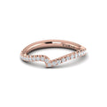 14kt Rose Gold Womens Oval Diamond Matching Wedding Band