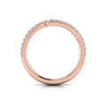 14kt Rose Gold Womens Oval Diamond Matching Wedding Band