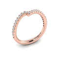 14kt Rose Gold Womens Oval Diamond Matching Wedding Band
