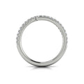 14K White Gold Oval Diamond Womens Wedding Band