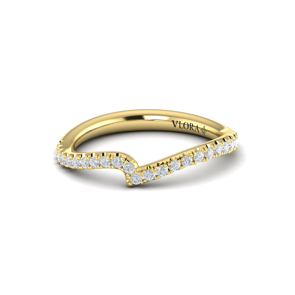 14kt Yellow Gold Womens Matching Wedding Band
