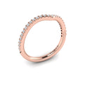 14kt Rose Gold Diamond Womens Matching Wedding Band