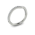 14K White Gold Diamond Womens Matching Wedding Band