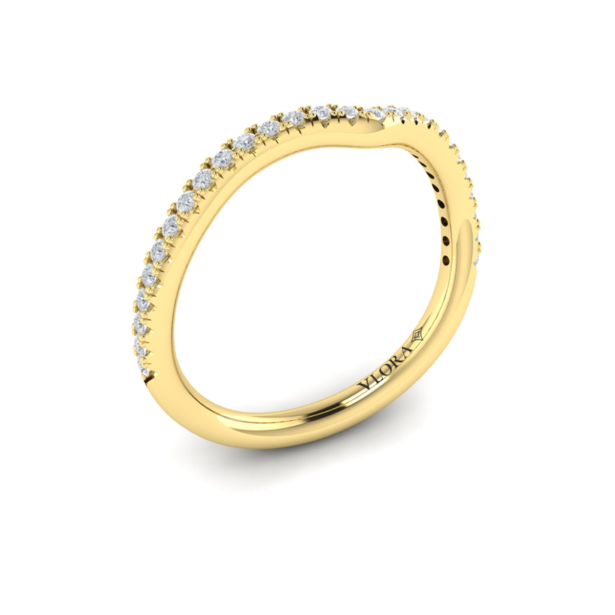 14kt Yellow Gold Diamond Womens Matching Wedding Band
