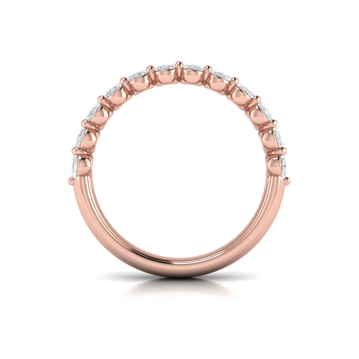 18kt Rose Gold Womens Matching Wedding Band