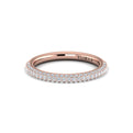 14kt Rose Gold Diamond Womens Matching Wedding Band
