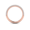 14kt Rose Gold Diamond Womens Matching Wedding Band