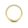 14kt Yellow Gold Diamond Womens Micropave Wedding Band