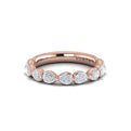 14kt Rose Gold Womens Cascade Matching Wedding Band