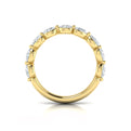 14kt Yellow Gold Womens Matching Oval Wedding Band