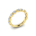 14kt Yellow Gold Womens Matching Oval Wedding Band