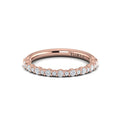 14kt Rose Gold Mosaic Diamond Womens Wedding Band