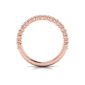 14kt Rose Gold Mosaic Diamond Womens Wedding Band