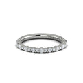 14K White Gold Mosaic Diamond Womens Wedding Band