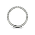 14K White Gold Mosaic Diamond Womens Wedding Band