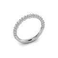 14K White Gold Mosaic Diamond Womens Wedding Band
