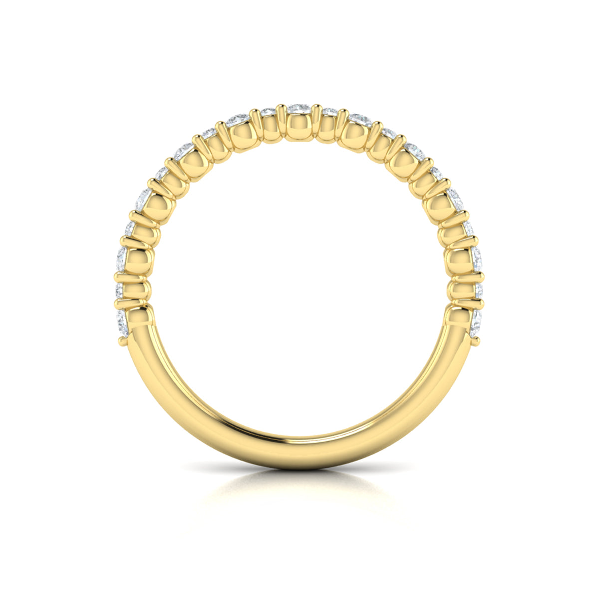 14kt Yellow Gold Diamond Mosaic Womens Wedding Band