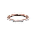 14kt Rose Gold Baguette & Brilliant Diamond Wedding Band