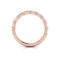 14kt Rose Gold Baguette & Brilliant Diamond Wedding Band