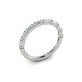 14K White Gold Diamond Womens Matching Wedding Band