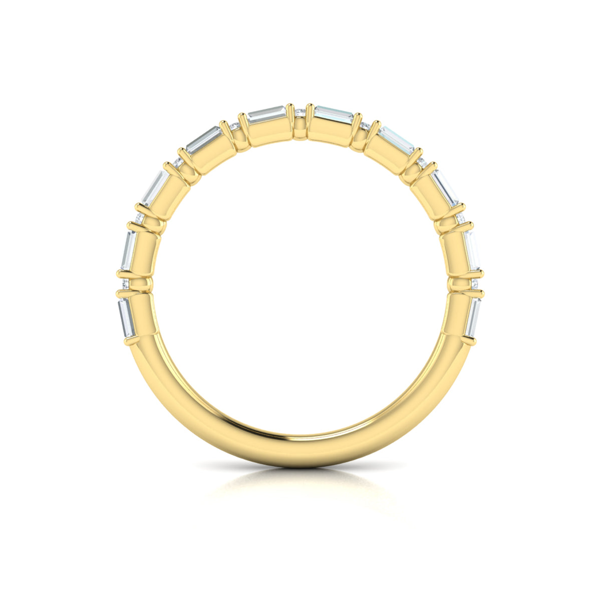 14kt Yellow Gold Diamond Womens Matching Wedding Band