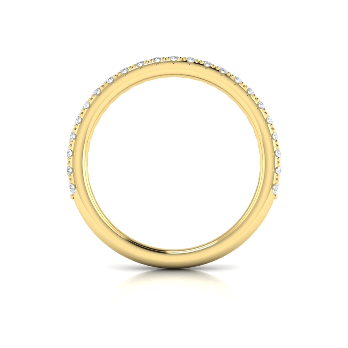 14kt Yellow Gold Diamond Womens Matching Wedding Band