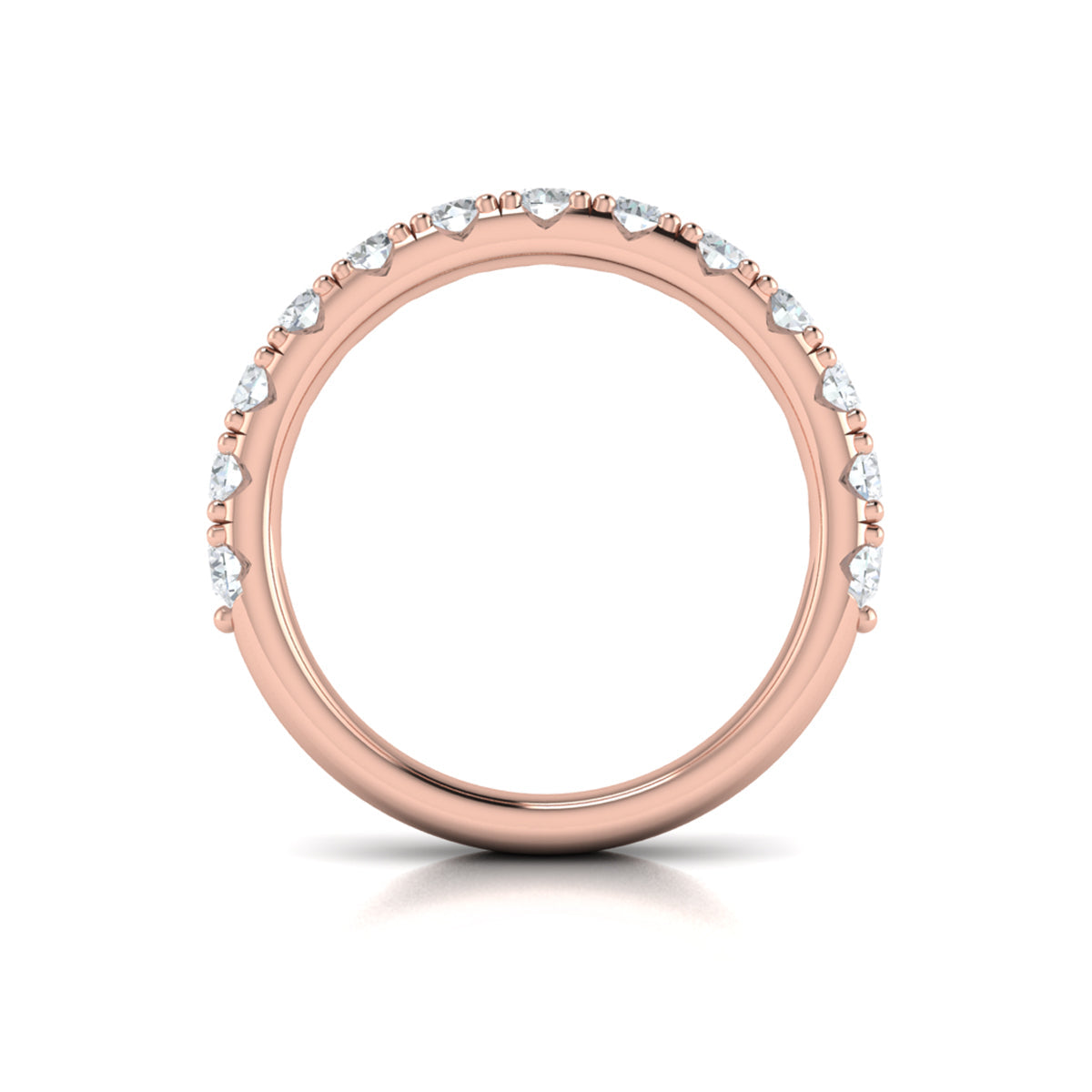 14kt Rose Gold Womens Diamond Matching Wedding Band