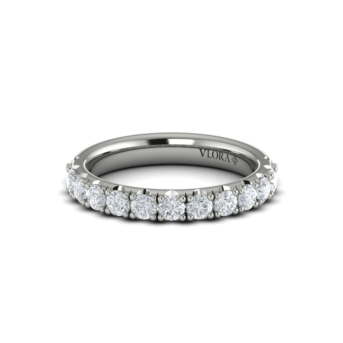 14K White Gold Womens Diamond Matching Wedding Band