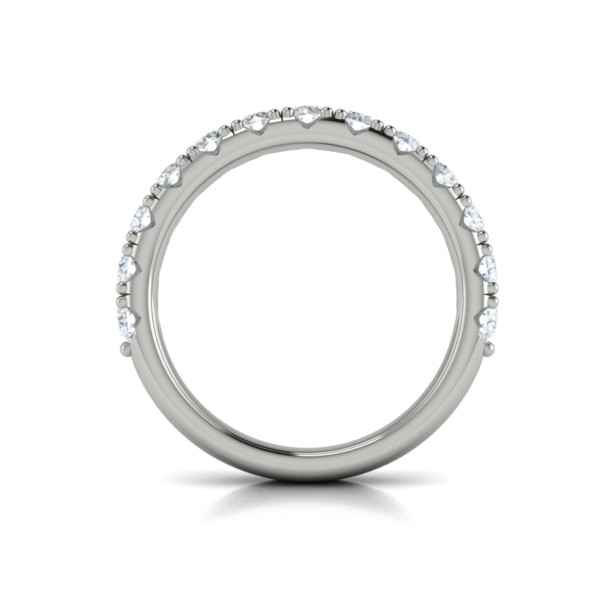 14K White Gold Womens Diamond Matching Wedding Band