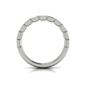 14K White Gold Emerald Cut Diamond Womens Wedding Band
