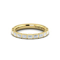 18kt Yellow Gold Emerald Cut Womens Wedding Band