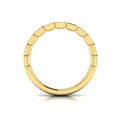18kt Yellow Gold Emerald Cut Womens Wedding Band